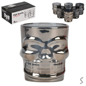 Набiр чарок "Череп" 6шт/наб 50мл R29804-Grey