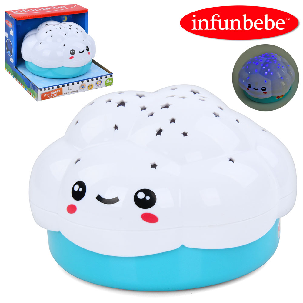 Нічник LS2311 хмара, проектор зоряного неба, рух. деталь, заводний, муз., бат., кор., 15-11,5-14,5см