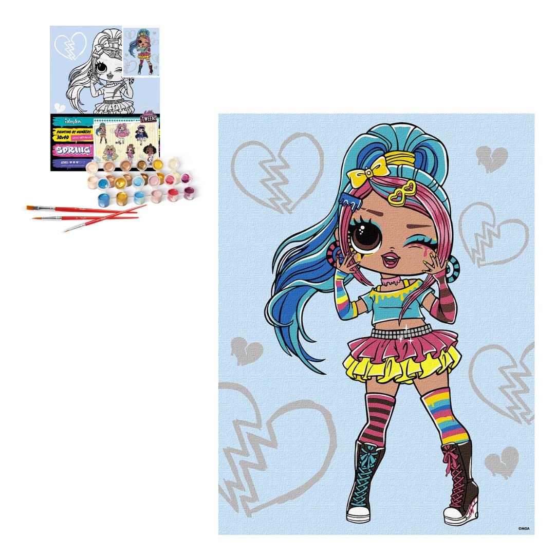 Набір для розпису по номерах для дітей "L.O.L. Surprise! Tweens Emma Emo" 30х40см