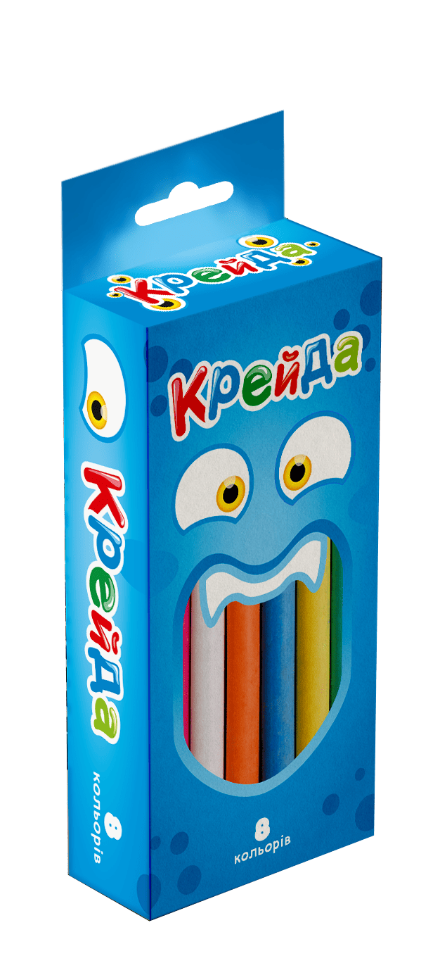 Крейда Маленька кругла - 8 штук Strateg різнокольорова (50105)