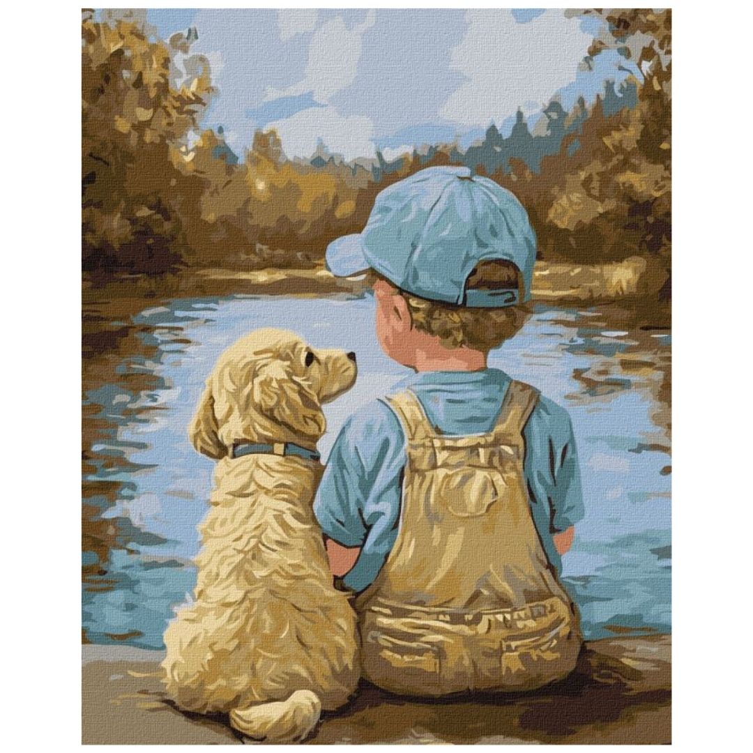 Набір для розпису по номерах "Вірні друзі" 40х50см