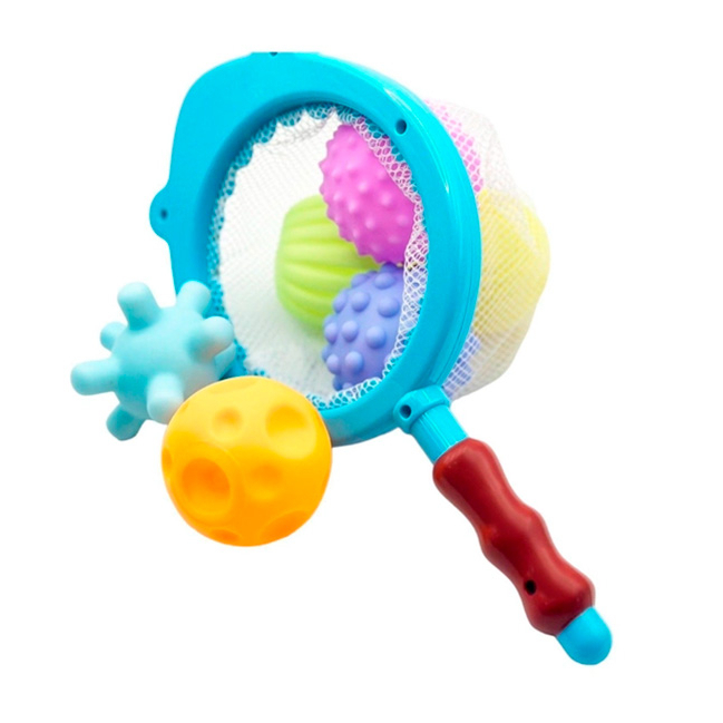 Набір для купання Сачок Акула, м'ячики 6шт