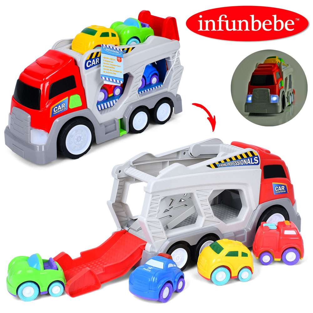 Трейлер LS2888 машинки 4 шт., муз., світло, бат., 39,5-25-15 см.