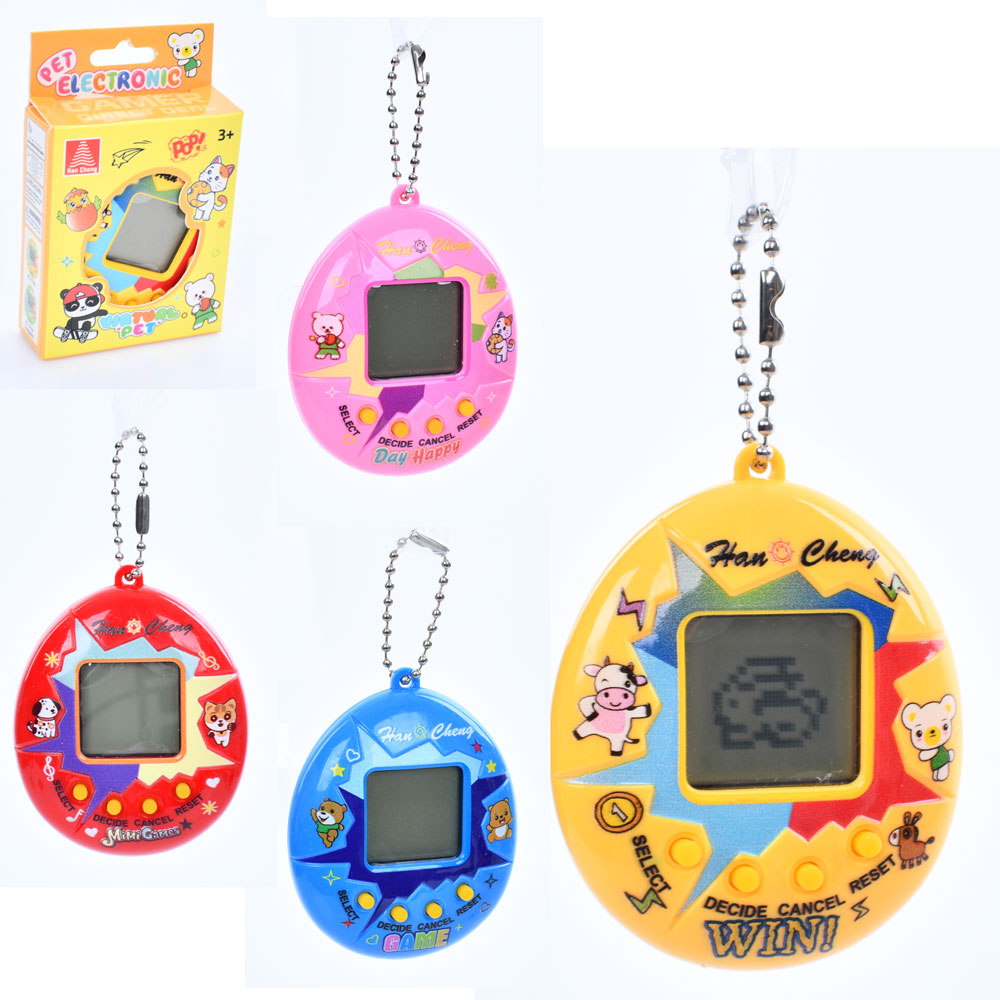 Гра HC-10160 тамагочі, муз., ч/б екран, 4 види, бат.(табл), кор., 5,5-9-2 см.