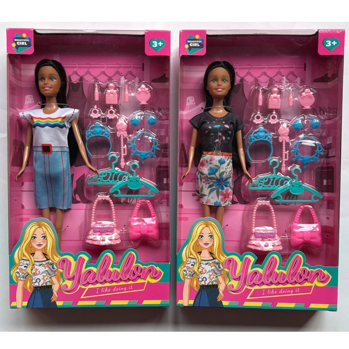 Лялька YL820-32 28см, сумки, прикраси, аксесуари, 2 види, в кор-ці, 19-33-5см