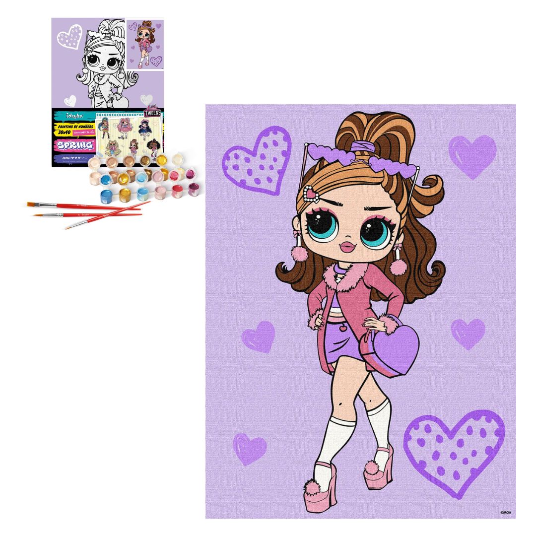 Набір для розпису по номерах для дітей "L.O.L. Surprise! Tweens Fancy Gurl" 30х40см
