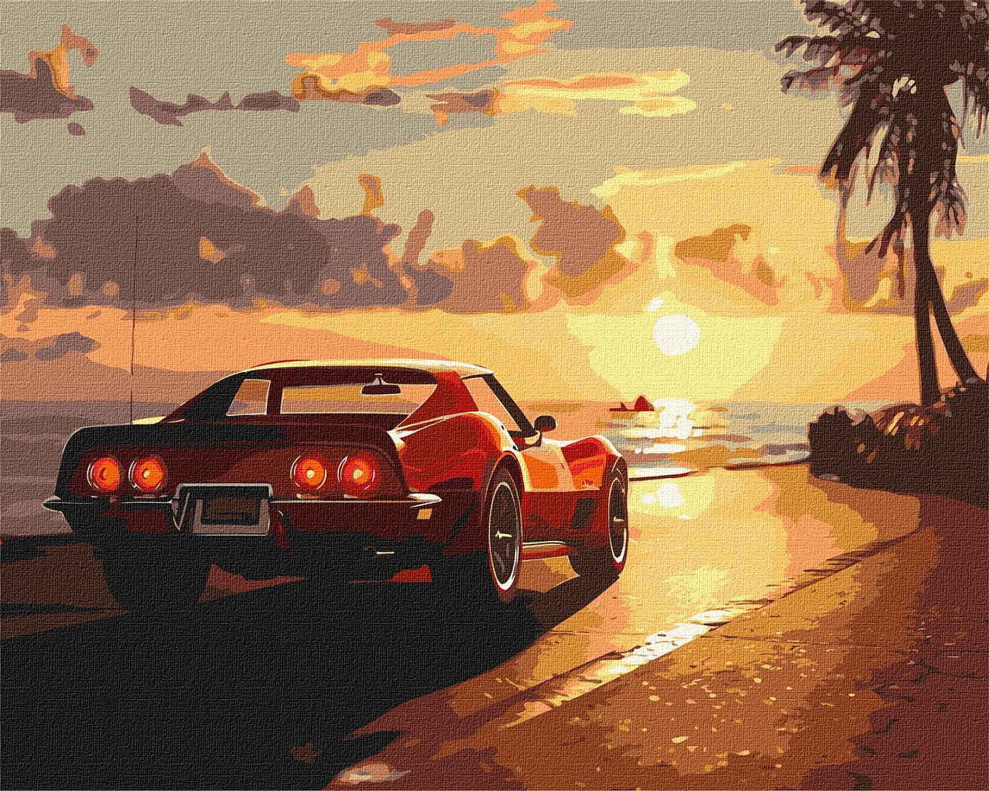 Набір для розпису по номерах "Поїздка біля узбережжя" 40х50см