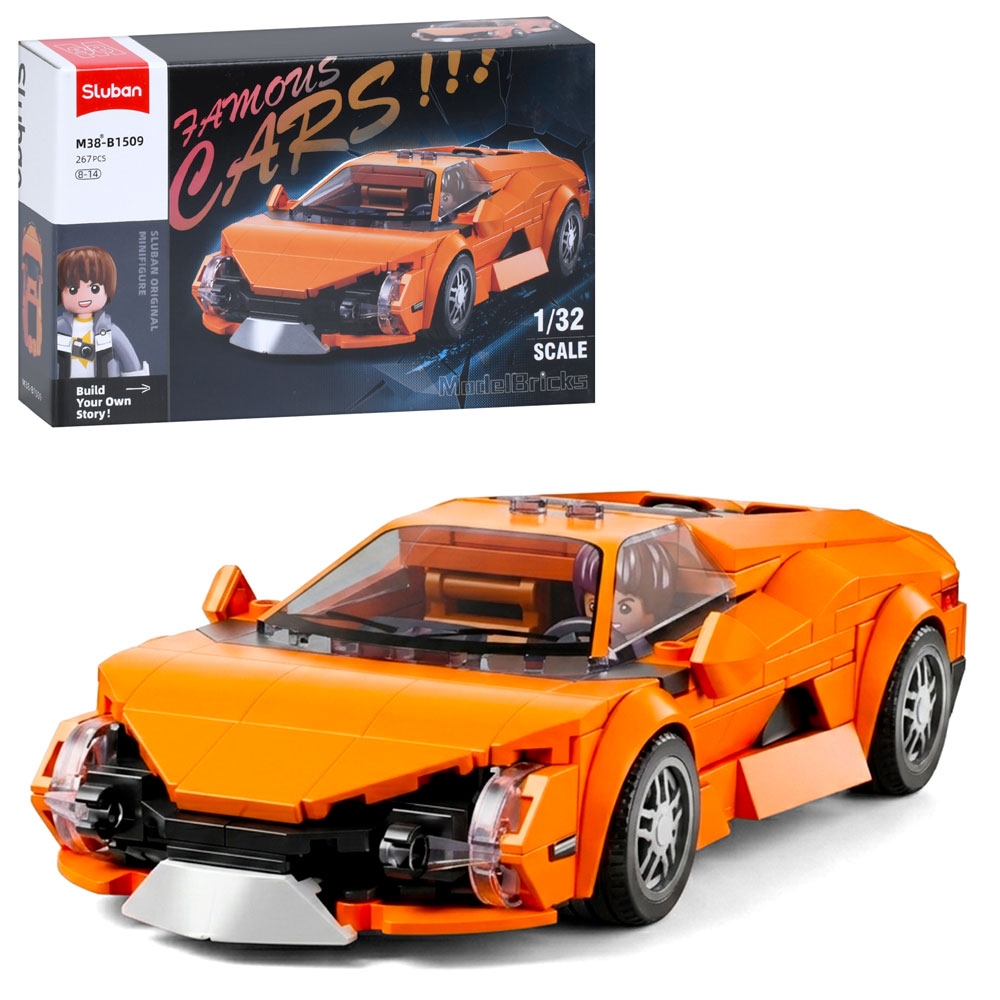 Конструктор SLUBAN M38-B1509 авто серія, машина, 1:32, фігурка, 267 дет., кор., 30-19-7 см.