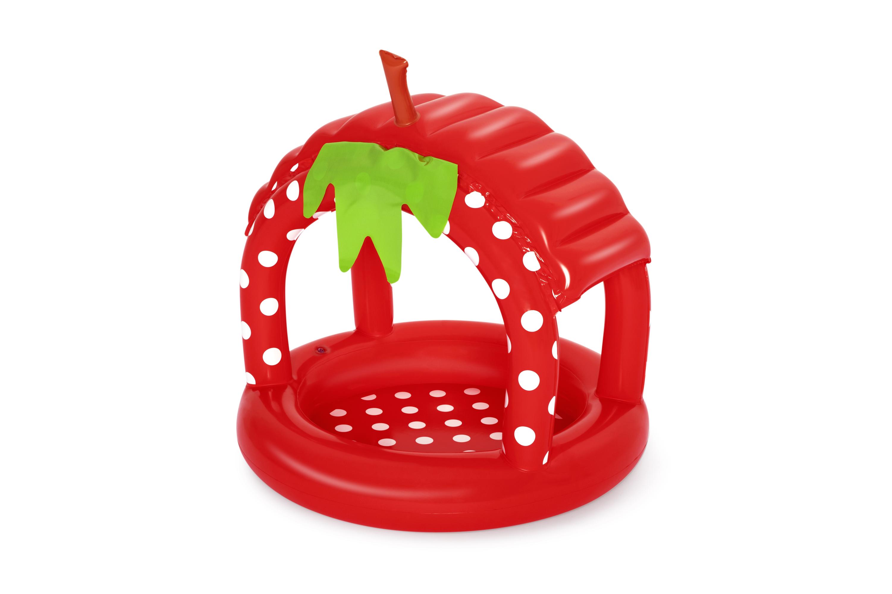 Басейн BW 52387 дитячий, з навісом, ягода, 91-91-91 см.