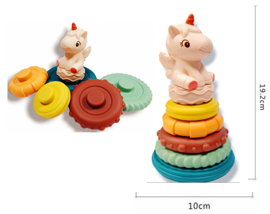 Пірамідка тактильна Єдиноріг 7 елементів