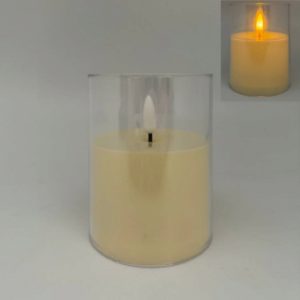 Свічка декоративна світлодіодна 7.5*10см (без батарейок 3шт*ААА), R96348