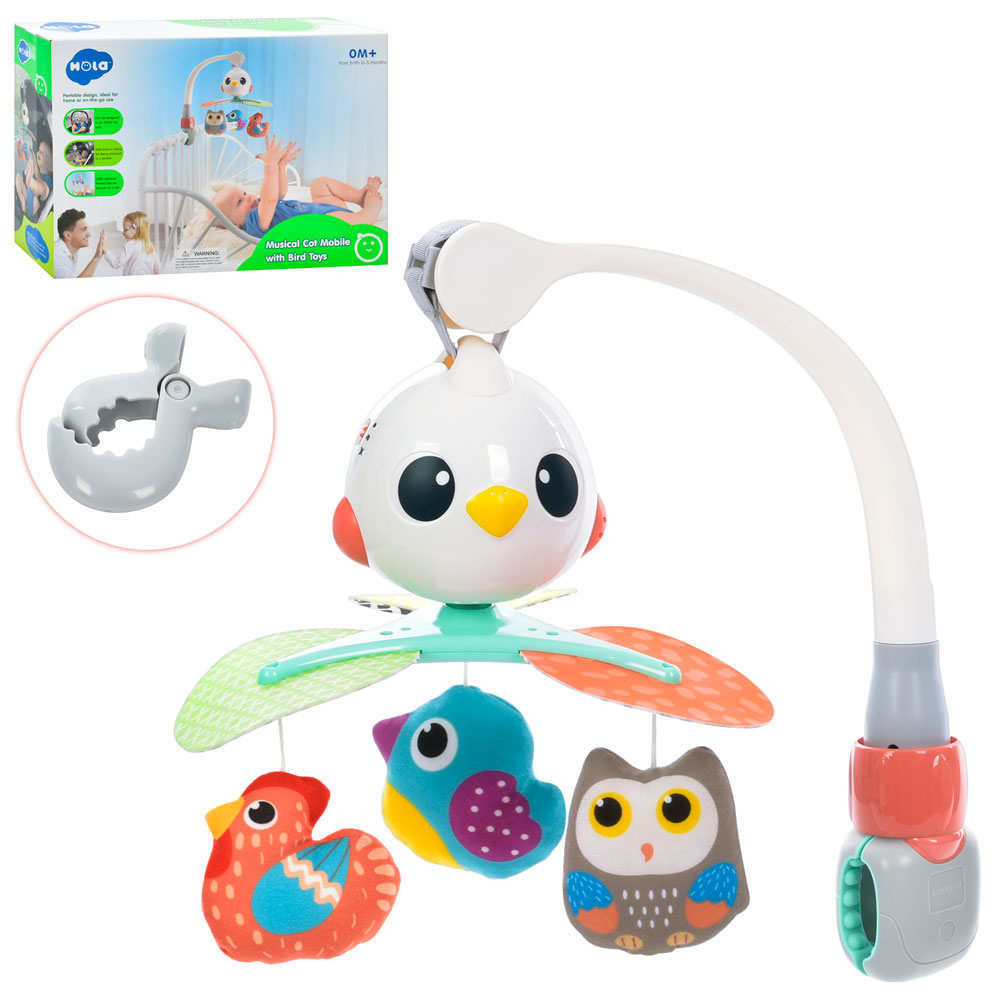 Карусель на ліжечко E995 підвіски 3 шт., муз., бат., кор., 32-22-9 см.