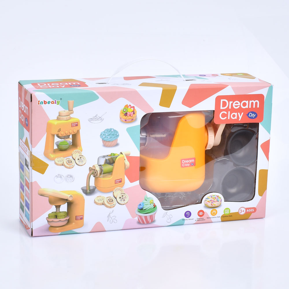 Пластилін MK 5462 12 кольорів (в стіках), апарат-прес/м'ясорубка, насадки, посуд, кор., 32-18,5-8см.