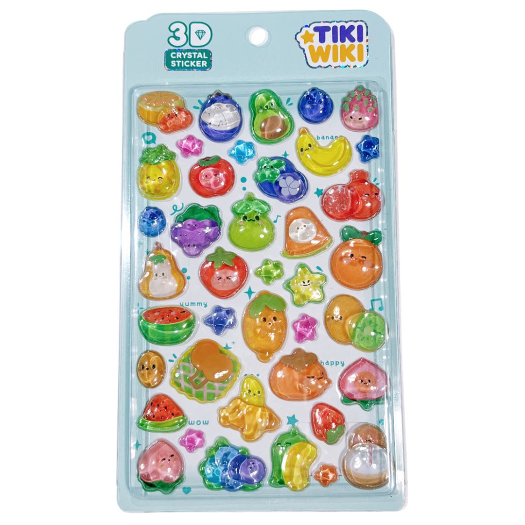 Набір 3D-наліпок TIKI WIKI серії "Crystal" – ТІКІ ФРУКТИ