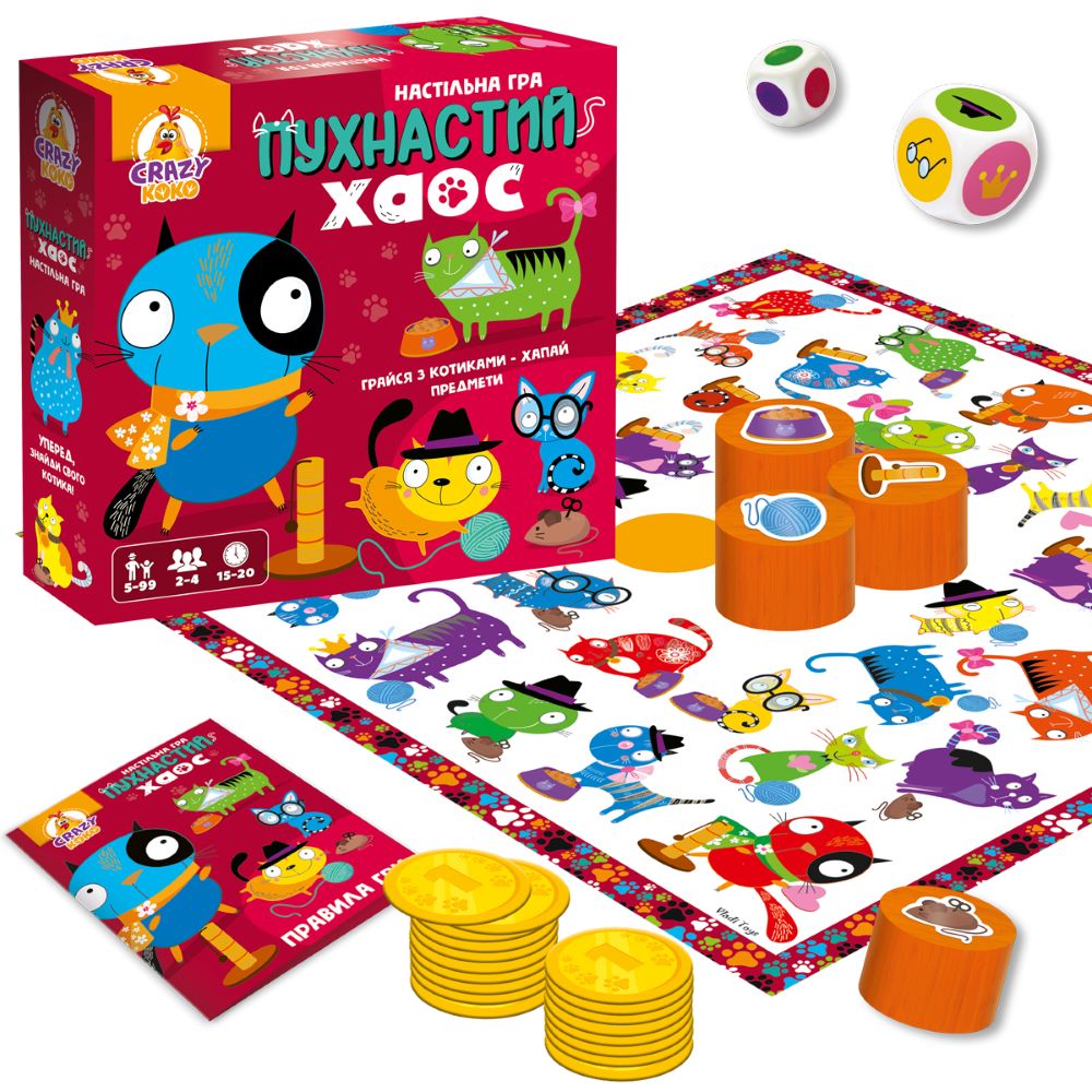 Гра настільна Vladi Toys розважальна. Пухнастий хаос. VT8055-32 (укр)