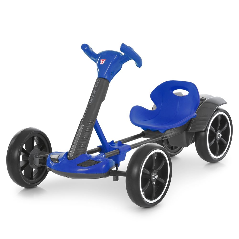 Електрокарт M 6072EBR-4 радіок2,4G, 1мотори35W, 1акум6V4AH, EVA, BLUETOOTH, музика, світло, синій