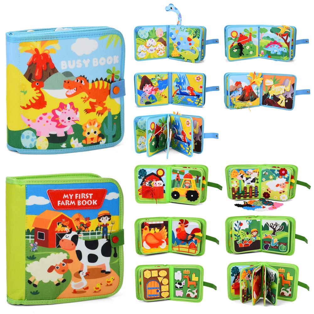 Гра CH1008-1009бізікнига/бізікнижка,фіг.на липуч,заст.кнопка, рухл.дет,шн. у пакеті, 25-29-6см