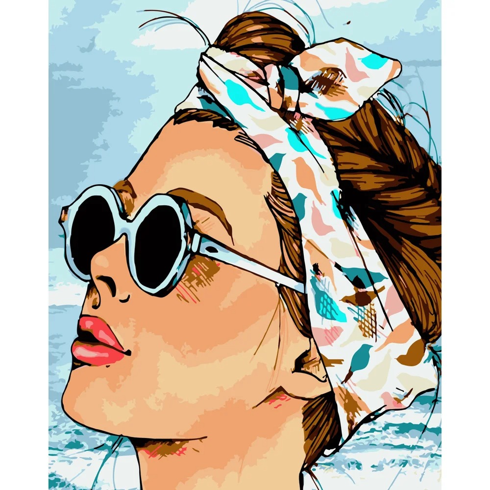 Набір для розпису по номерах Літній поп-арт Strateg розміром 40х50 см (DY159)