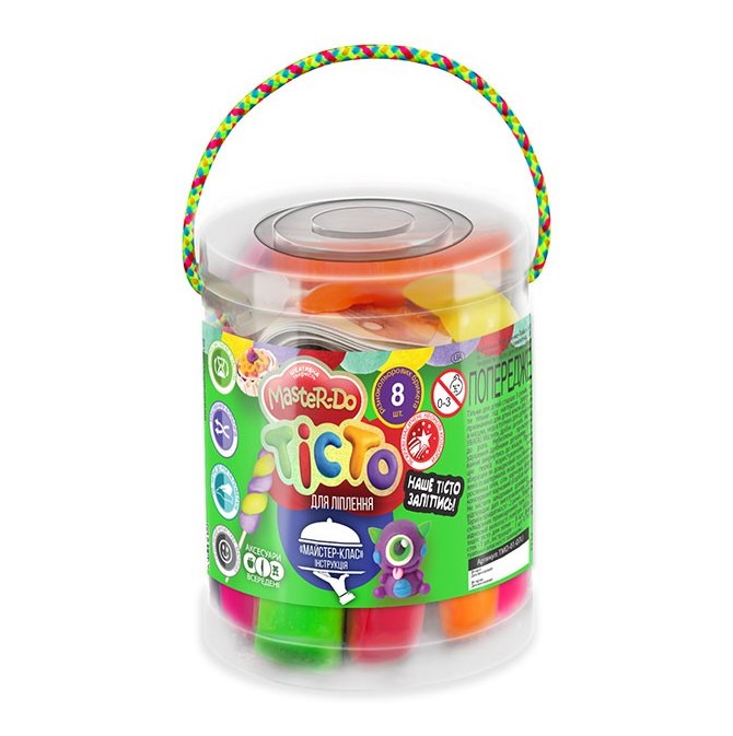 Креативна творчість "Тісто для ліплення "Master Do" туба 8 кольорів укр (12) 