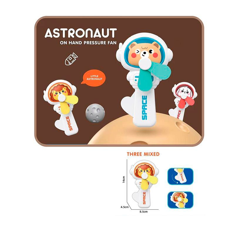 Вентилятор MK 5307 механічний, космонавт (тварина), 3 види, кул., 8-14-4 см.