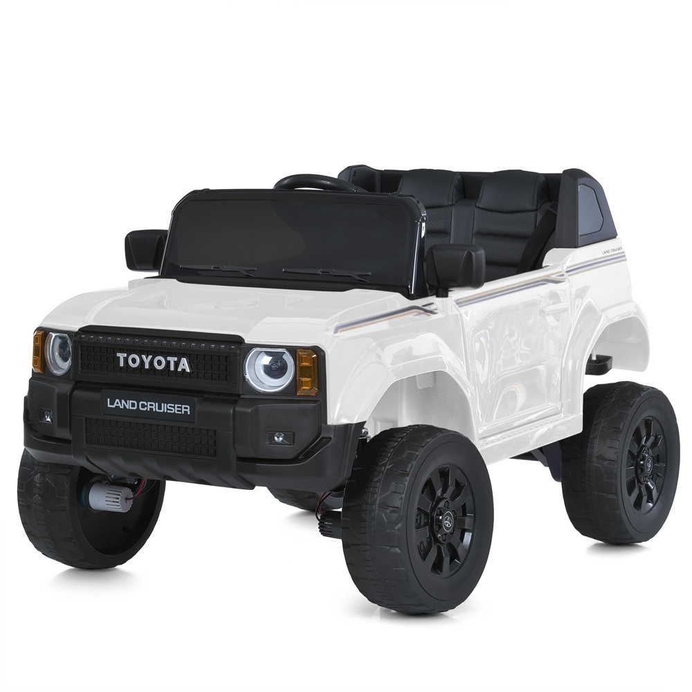 Джип 2155EBLR-1(24V) радіокер. 2,4G, 2*25W/2*35W, 1*24V5AH, EVA, шкіра, білий.