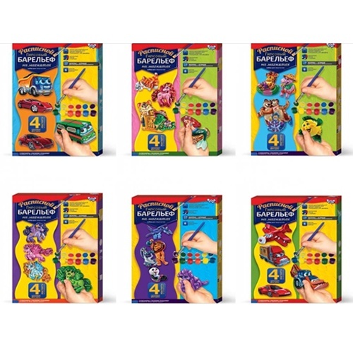 Набір для творчості "Барельеф" малий (10), РГБ-02-01,02,03,04,05,06 ДАНКО ТОЙС 