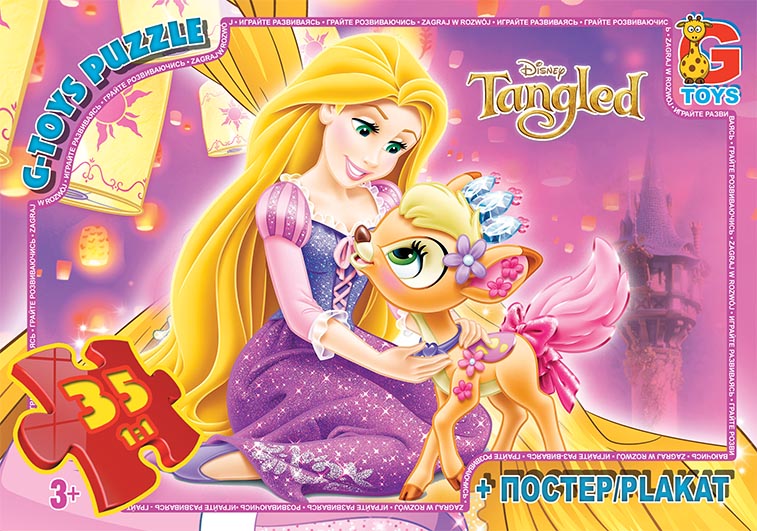 TA010 Пазли ТМ "G-Toys" із серії "Рапунцель", 35 елементів