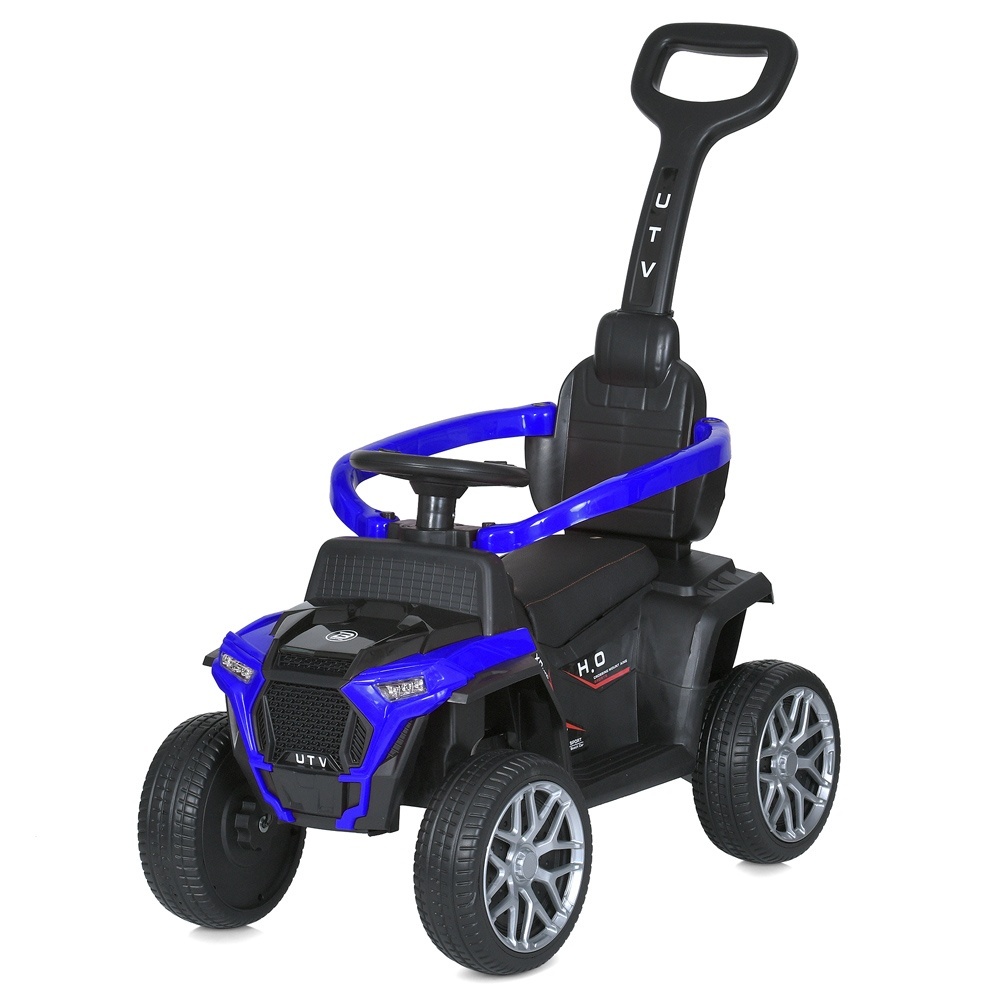 Квадроцикл M 4803EL-4 2в1, кат.-толок., батьків.ручка,1*6VAH,1*25W,USB, EVA,шкіра муз.,світло,синій.