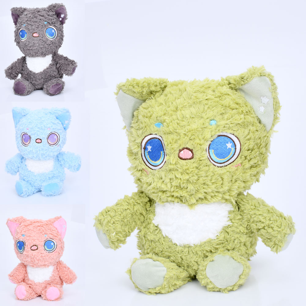 М'яка іграшка FG240327185M кіт, 4 кольори, кул., 24-12-15 см.