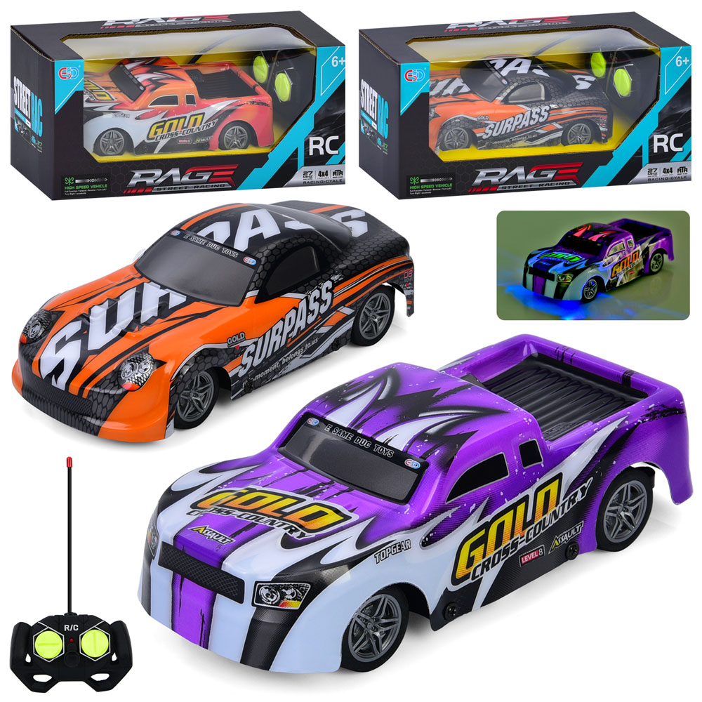 Машина ESD899-514-17D радіокер., корпус не б'ється,гум.і колеса,2 види,світло,бат.,кор.,25,5-11-11см