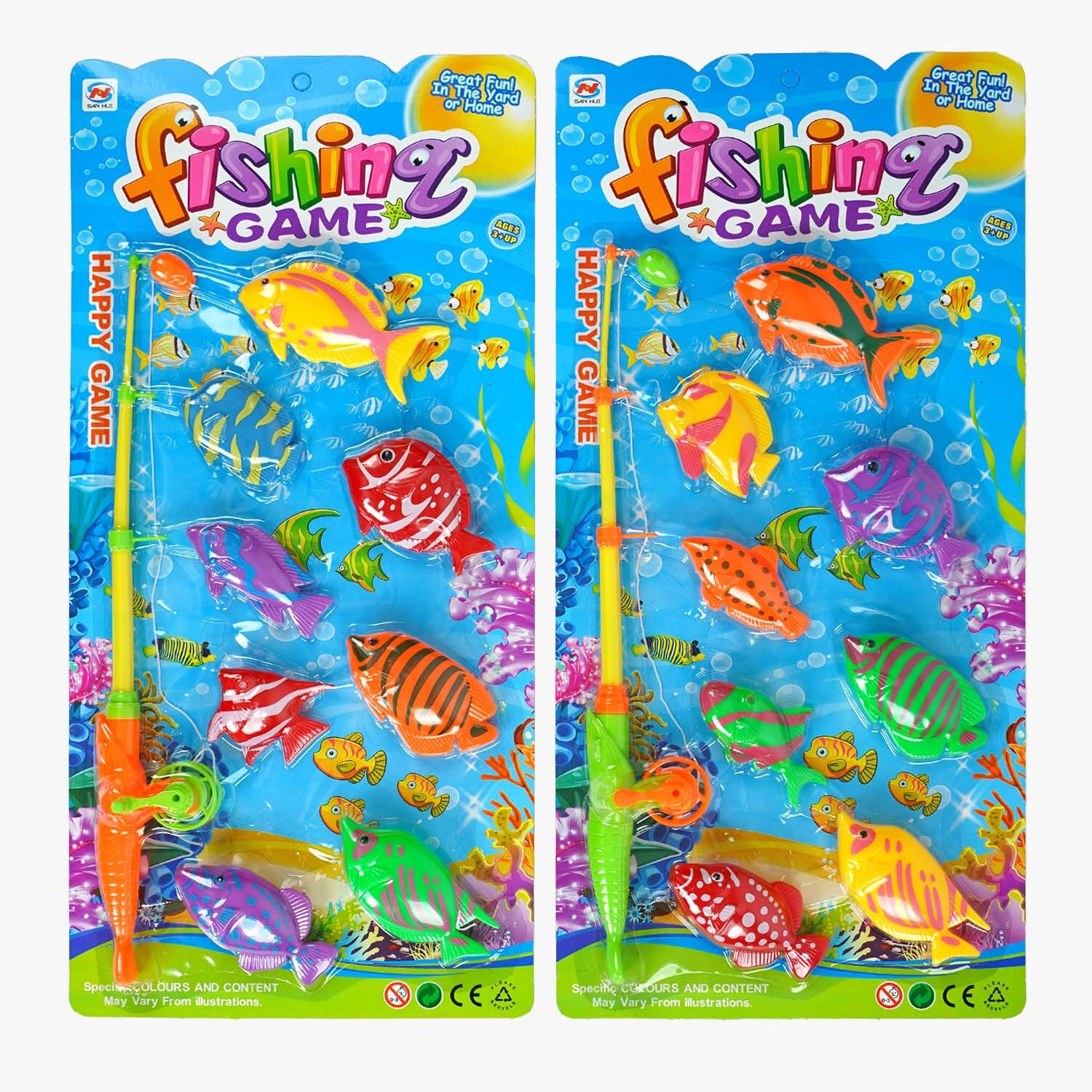 Фотография 1 товарной позиции интернет-магазина детских игрушек www.smarttoys.com.ua Риболовля 329 A 70 (96/2) 2 види, магнітна, 8 рибок, 1 вудка, на листі