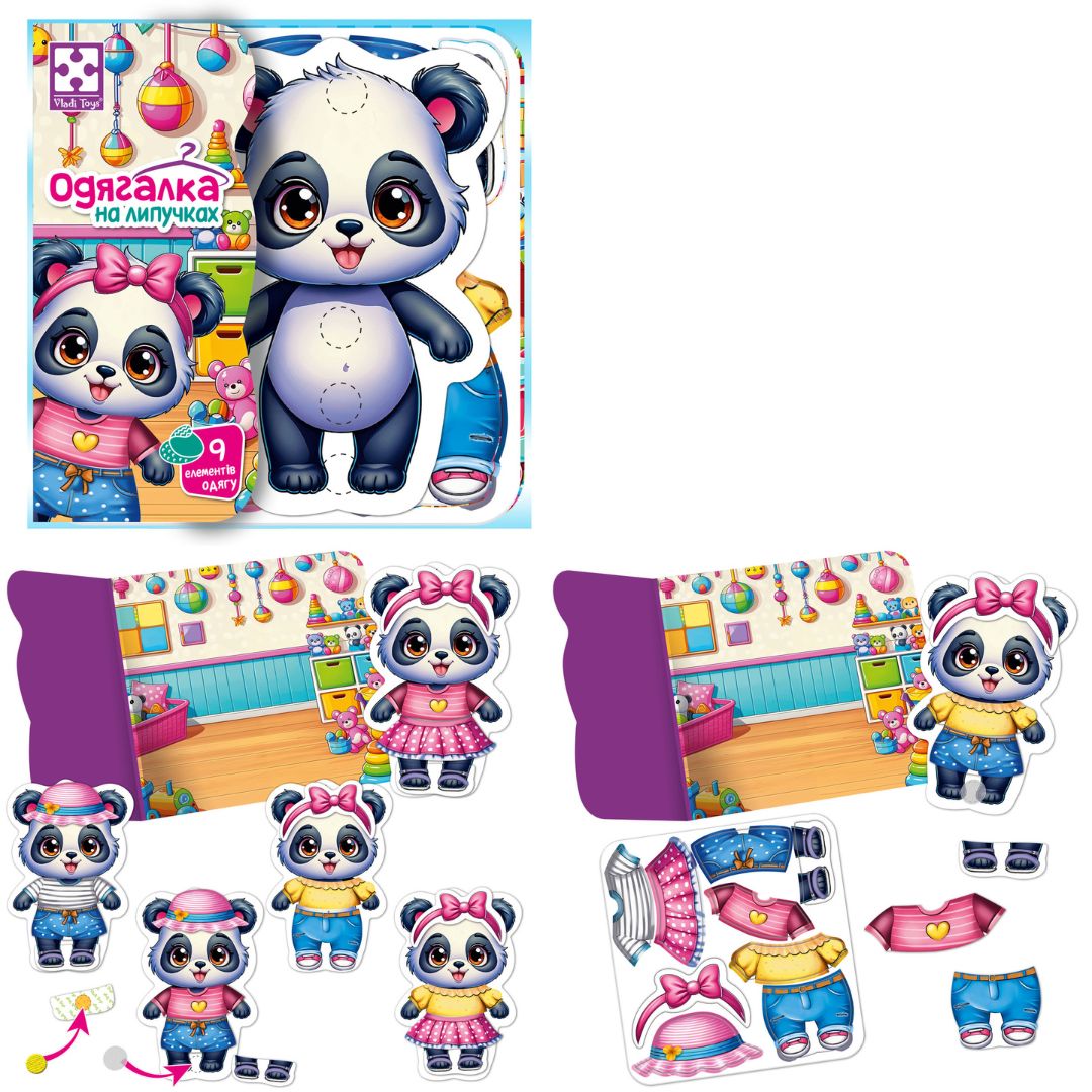 Гра розвиваюча Vladi Toys з липучками "Пандочка" VT1320-05