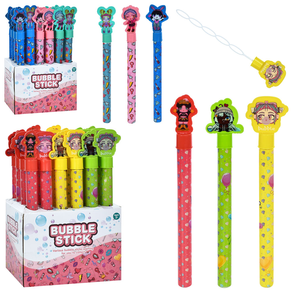 Мильні бульбашки DE-29-30 меч, кришка-фігурка, 2 види диспл., 24 шт. (3 види) в диспл., 24,5-38-15см