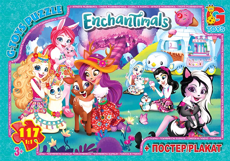 EA205 Пазли ТМ "G-Toys" із серії "Enchantimals", 117 ел. 