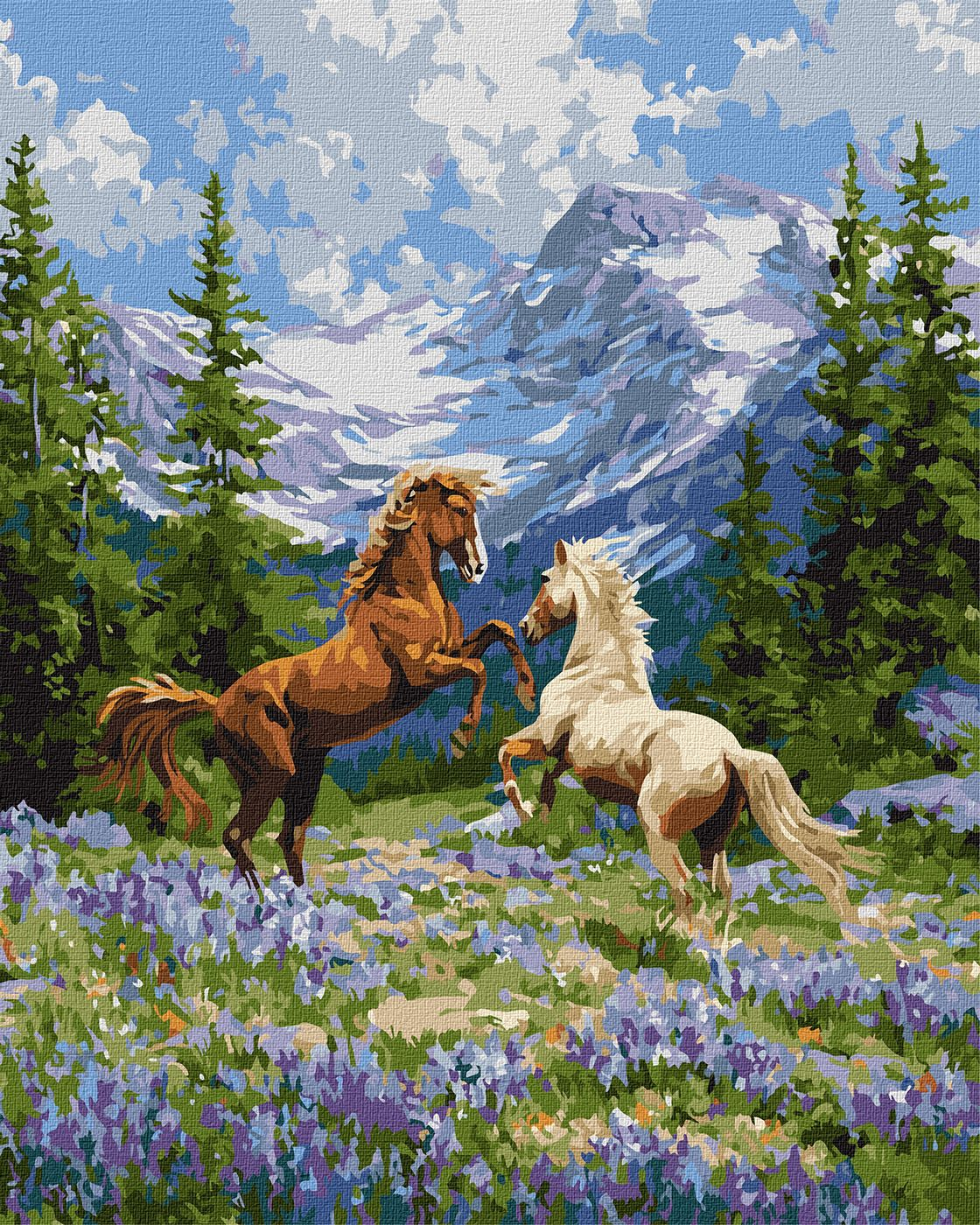 Набір для розпису по номерах "Вільна пара у лісі" 40х50см