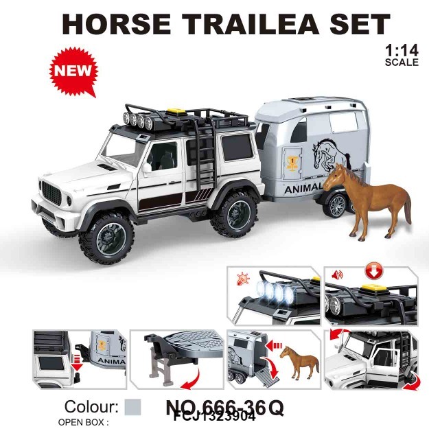 Джип 666-36Q інерц.,з причеп.,гум.колеса,відчин.дв.,конячка,муз.,світло,бат.(табл.),кор.,46-17-3,5см