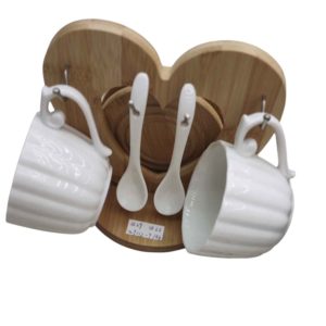 Чайний набір 5пр/наб 200мл (2чашки, 2ложки, підставка) R37348