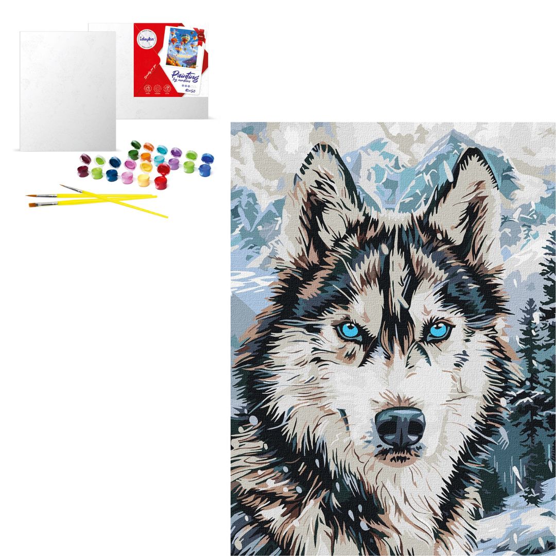 Набір для розпису по номерах "Очі півночі" 30х40см