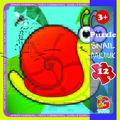 LI02 Пазли ТМ "G-Toys" із серії "Комахи", 12 ел.