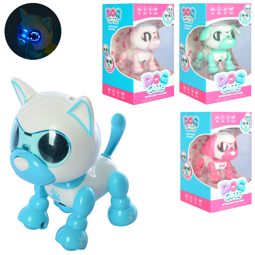 Собака ZYJH135 сенсорна (голова, ніс), 4 види, муз., світло, бат. (таб.), кор., 9-17-9 см.