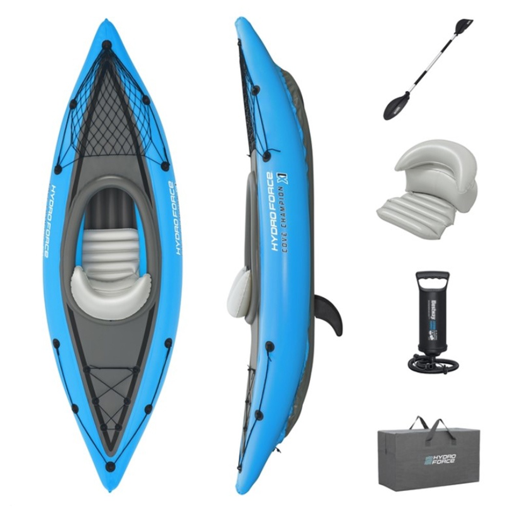 Човен BW 65115 каяк, весла, ножний насос, рем.запл., 275-81 см.