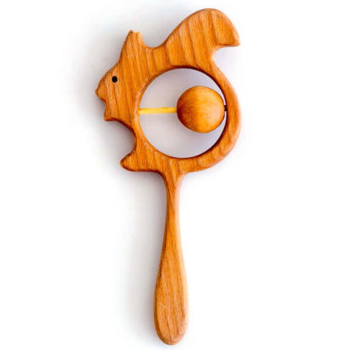 Дерев’яне брязкальце "Білочка" МС 011102-01