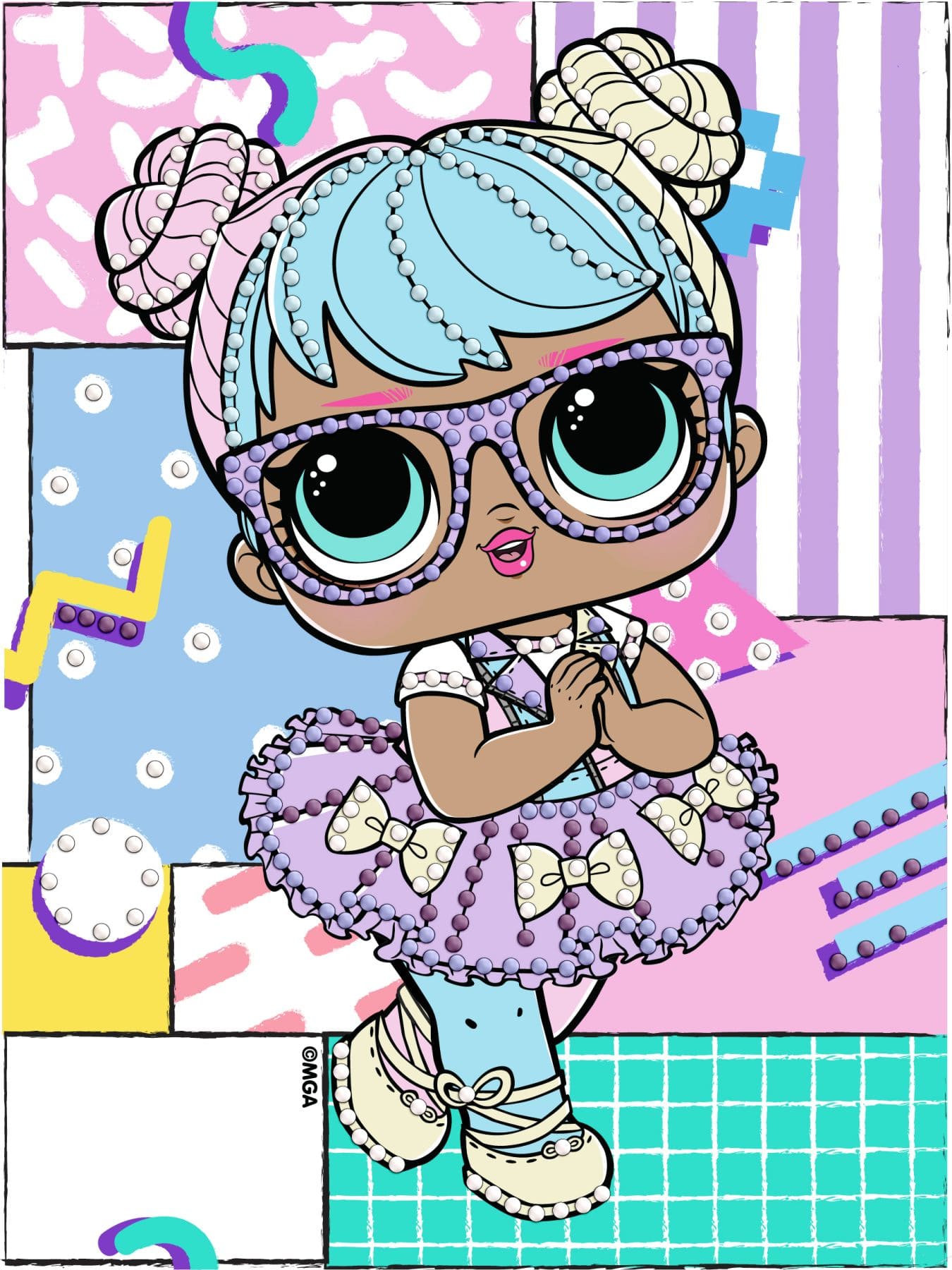 Вибіркова алмазна мозаїка для дітей "LOL Surprise! Bon Bon" 15x20см