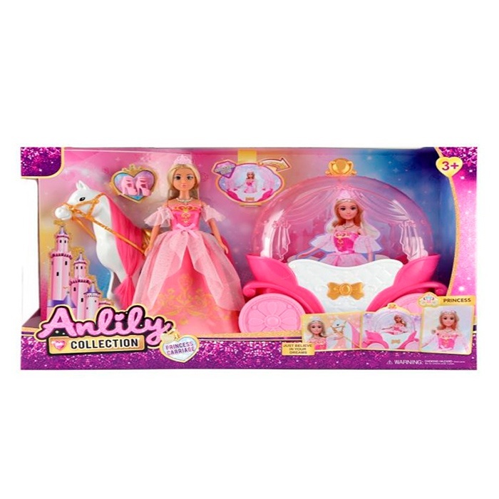 Карета 616686 28см, з конячкою 26см, лялька 29см, кор., 57-34,5-17,5см