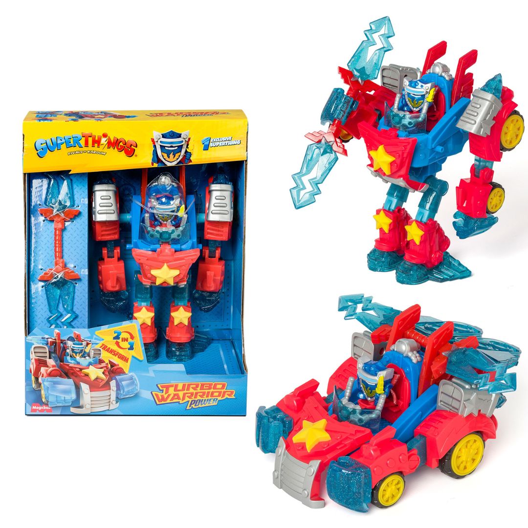 Ігровий набір SUPERTHINGS - СУПЕРБОТ ТРАНСФОРМЕР СИЛА (робот-траснформер, фігурка, аксесуар)
