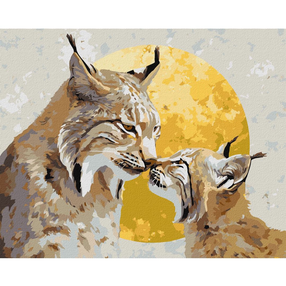 Набір для розпису по номерах "Пильний захист з фарбами металік" 40х50см