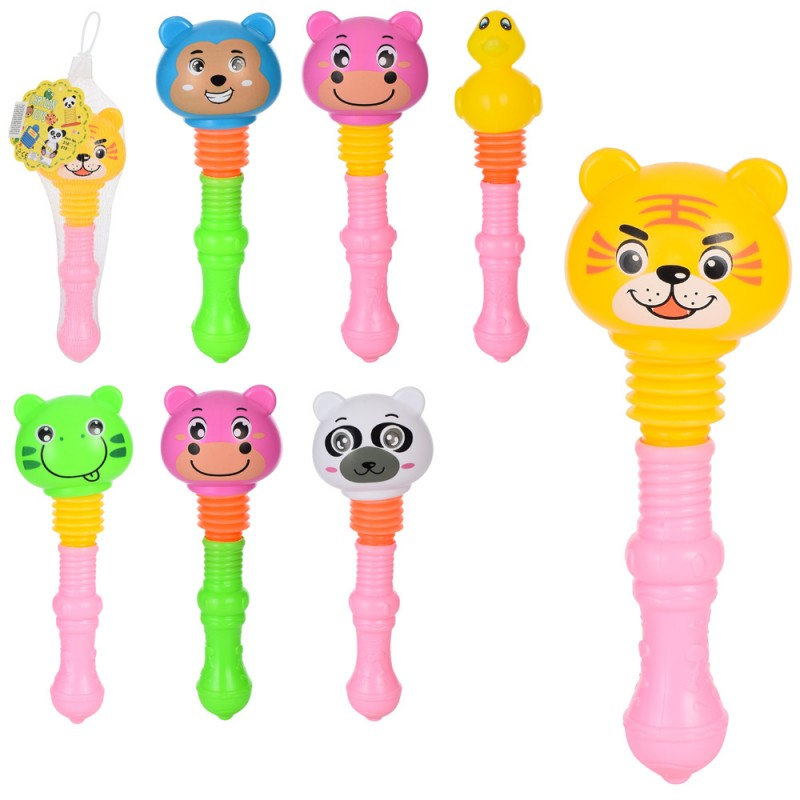 Брязкальце 828A тварина, пискавка, 7 видів, кул., 29-7-6 см.