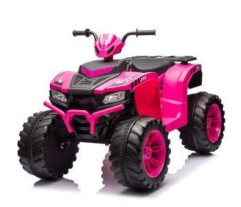 Квадроцикл M 6060EL-8(24V) 2*35W, 1*24V5AH, EVA, USB, BLUETOOTH, TF, шкіра, світло, рожевий.