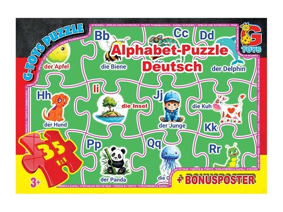 Пазл із серії "Вчимося з задоволенням: Alphabet-Puzzle Deutsch" (німецька абетка) ABC03
