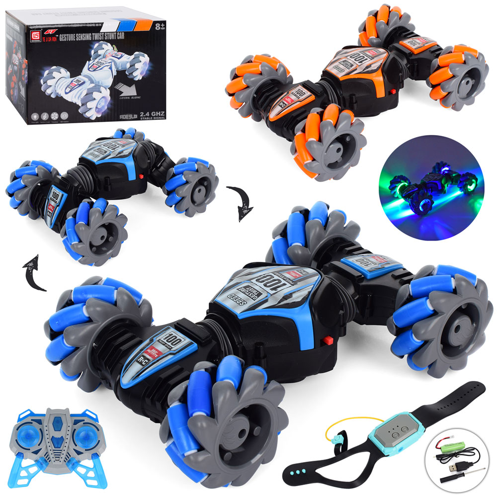 Машинка CV8818-100A радіокер.2,4G, акум., USB, упр. жестами, 2 кольори,світло,муз.,кор.,19,5-13-14см